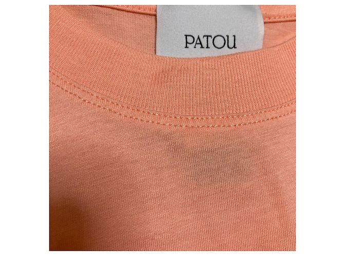 Autre Marque Camiseta de algodón con estampado de logo Patou Rosa - vista 10