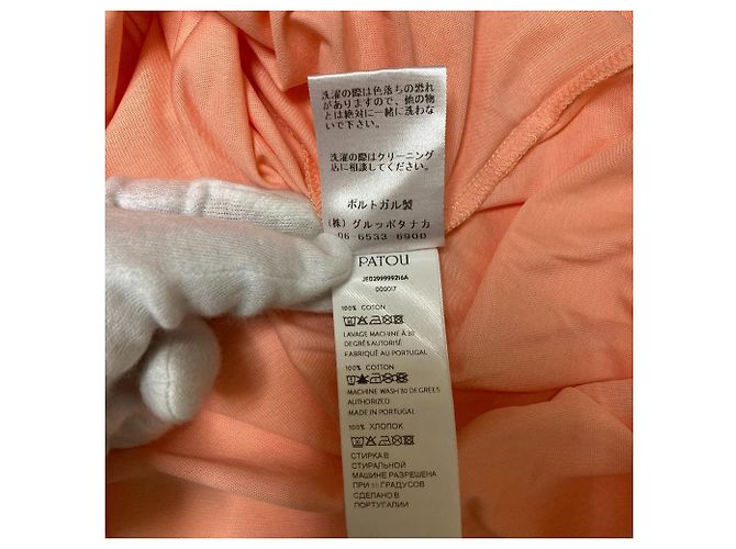 Autre Marque Camiseta de algodón con estampado de logo Patou Rosa - vista 8