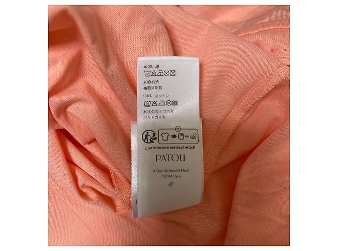 Autre Marque Camiseta de algodón con estampado de logo Patou Rosa - vista 9