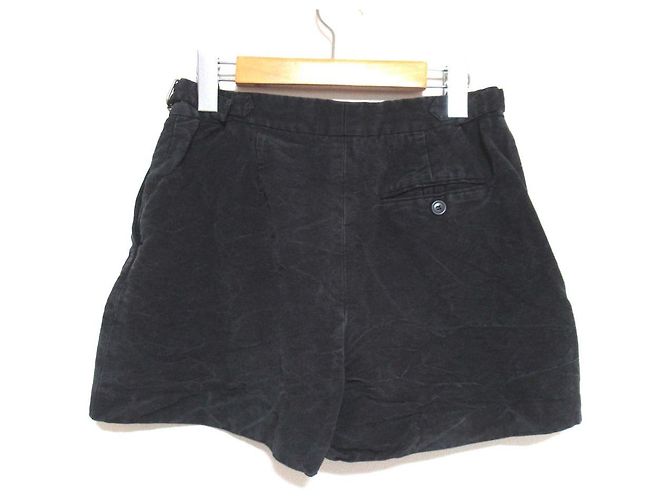 Bermuda de algodão e seda Christian Dior Preto - vista 2
