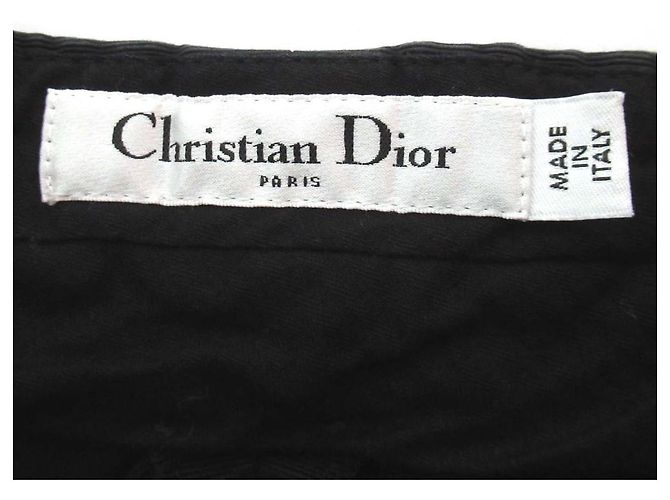 Bermuda de algodão e seda Christian Dior Preto - vista 8