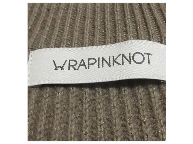 Autre Marque Cárdigan de punto Umeda de WRAPINKNOT Castaño Blanco Naranja - vista 7