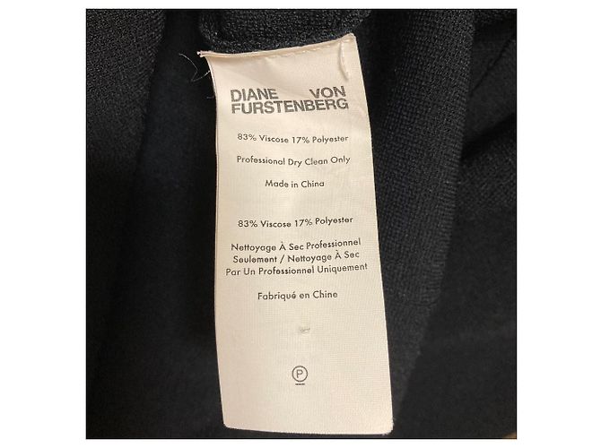 Autre Marque Strickkleid von Diane von Furstenberg Schwarz - Ansicht 10