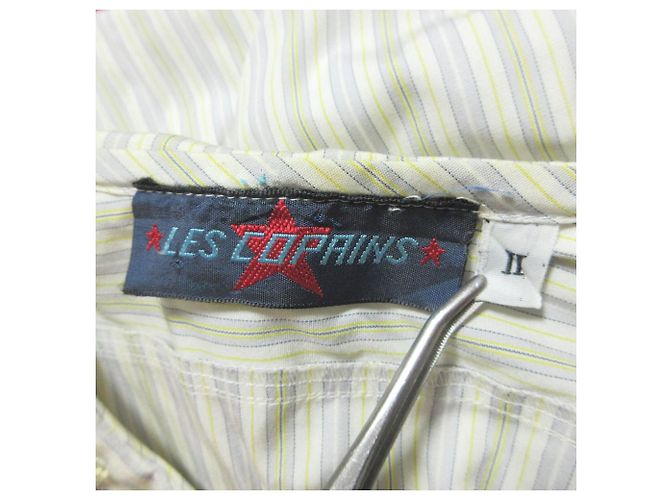 Autre Marque Camicia a Maniche Lunghe Les Copains Marrone Giallo - vista 3