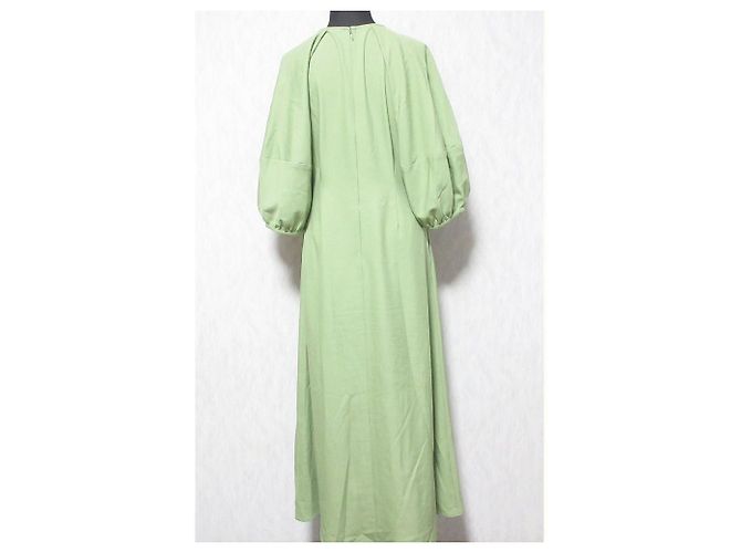 Autre Marque STYLEMIXER Langarm-Flare-Kleid Grün Hellgrün - Ansicht 2