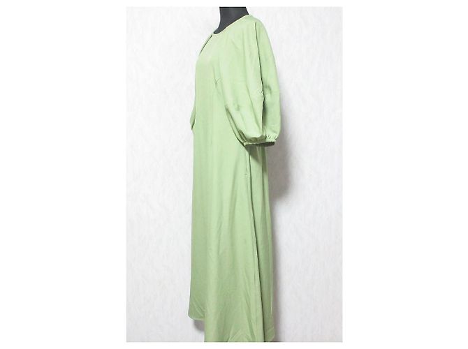 Autre Marque STYLEMIXER Langarm-Flare-Kleid Grün Hellgrün - Ansicht 3