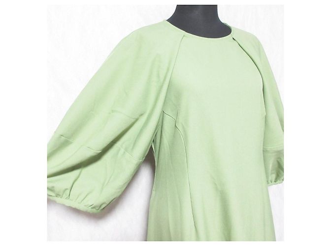 Autre Marque STYLEMIXER Langarm-Flare-Kleid Grün Hellgrün - Ansicht 4
