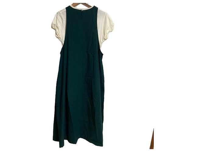 Autre Marque Abito Typewriter ENFOLD Verde - vista 2