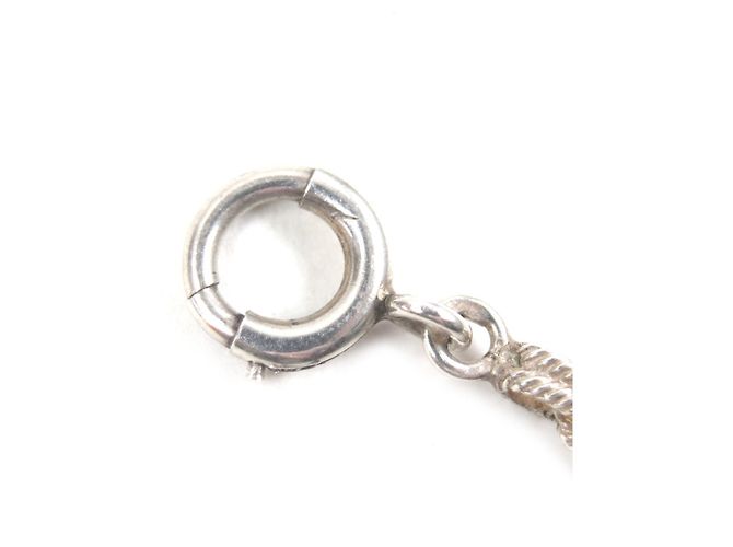 Hermès Hermes Vintage Audienne Lange Kettenhalskette Silber - Ansicht 7