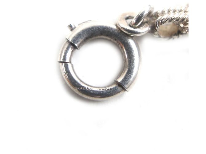 Hermès Hermes Vintage Audienne Lange Kettenhalskette Silber - Ansicht 8