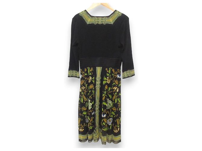 Autre Marque Vestido con estampado de flores VIVIENNE TAM Negro Verde - vista 2
