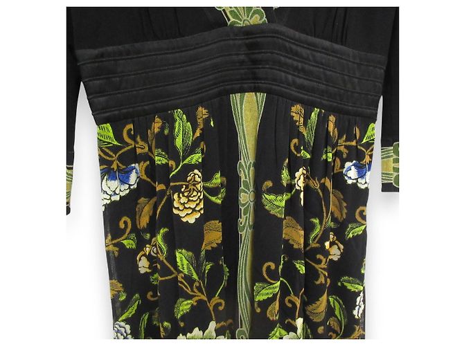 Autre Marque Vestido con estampado de flores VIVIENNE TAM Negro Verde - vista 4
