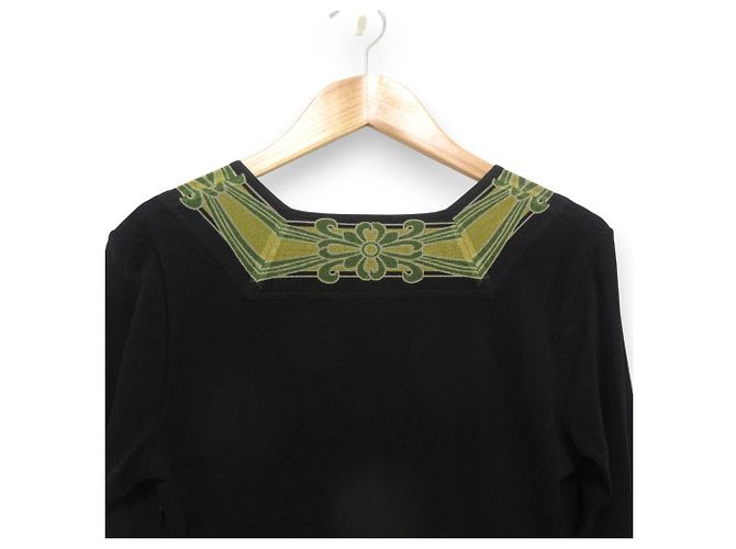 Autre Marque Vestido con estampado de flores VIVIENNE TAM Negro Verde - vista 8
