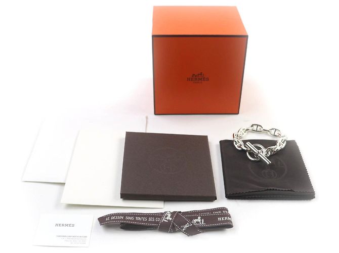 Hermès HERMES Bracciale Charm Chaine d'Ancre MM in Argento - vista 2