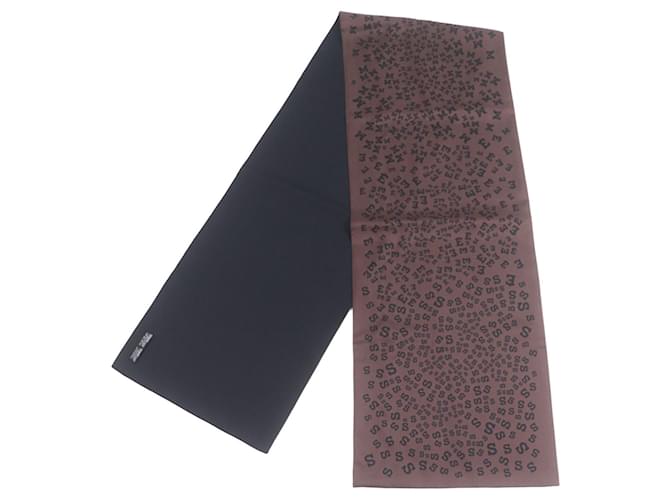 Sciarpa reversibile in seta 100% Hermès Marrone Nero - vista 4