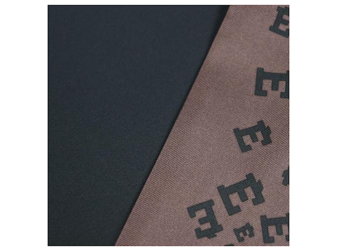 Sciarpa reversibile in seta 100% Hermès Marrone Nero - vista 5
