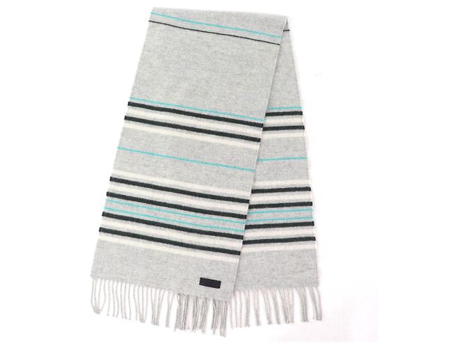 Hermès HERMES Neo Rocabar Cashmere Schal mit Lederlogo-Patch - Ansicht 3
