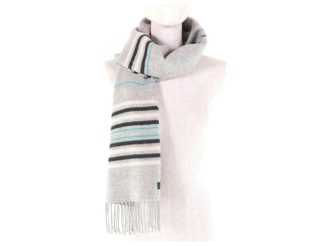 Hermès HERMES Neo Rocabar Cashmere Schal mit Lederlogo-Patch - Ansicht 4