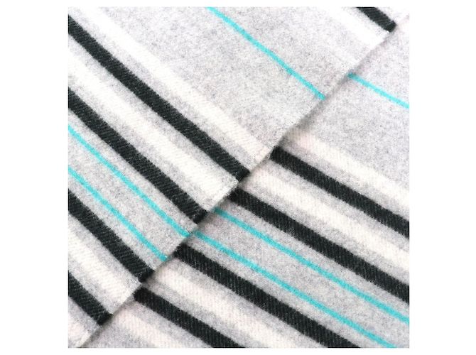 Hermès HERMES Neo Rocabar Cashmere Schal mit Lederlogo-Patch - Ansicht 5
