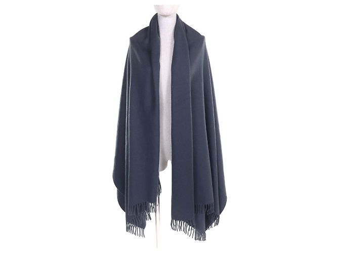 Stola in cashmere blu navy Hermès - vista 2
