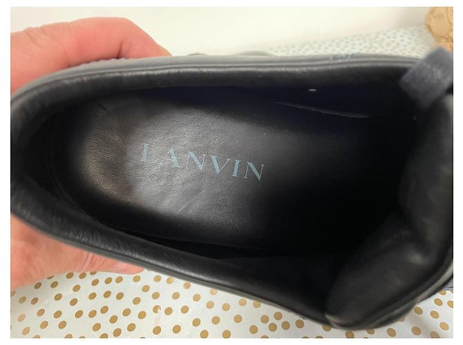Sneakers Lanvin in pelle nere da uomo Nero - vista 10