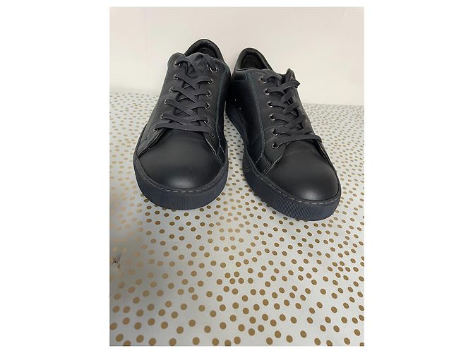 Sneakers Lanvin in pelle nere da uomo Nero - vista 4