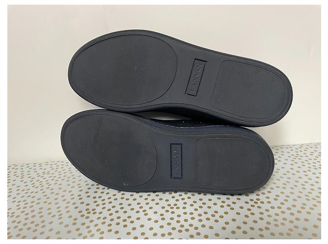Sneakers Lanvin in pelle nere da uomo Nero - vista 7