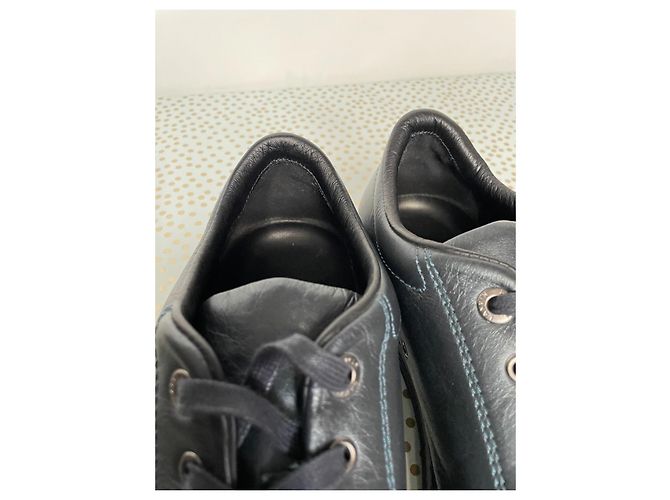 Sneakers Lanvin in pelle nere da uomo Nero - vista 8