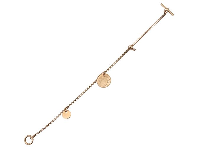 Bracciale charm Hermès Ex Libris PM in oro rosa 18K con diamanti - vista 2