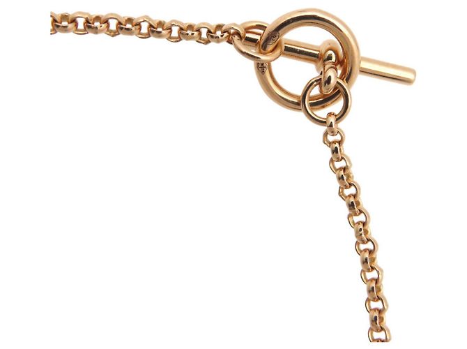Bracciale charm Hermès Ex Libris PM in oro rosa 18K con diamanti - vista 6