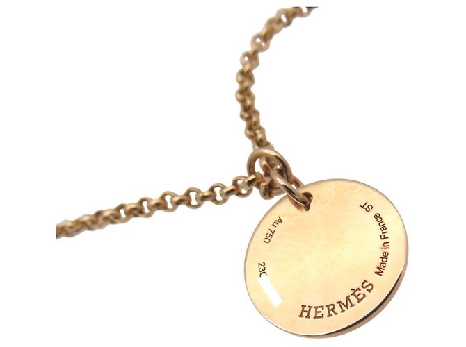 Bracciale charm Hermès Ex Libris PM in oro rosa 18K con diamanti - vista 8