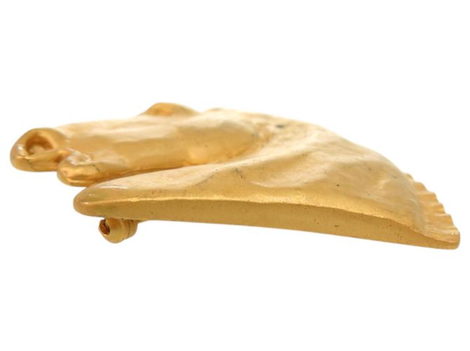 Spilla a forma di cavallo placcata in oro Hermès D'oro - vista 3