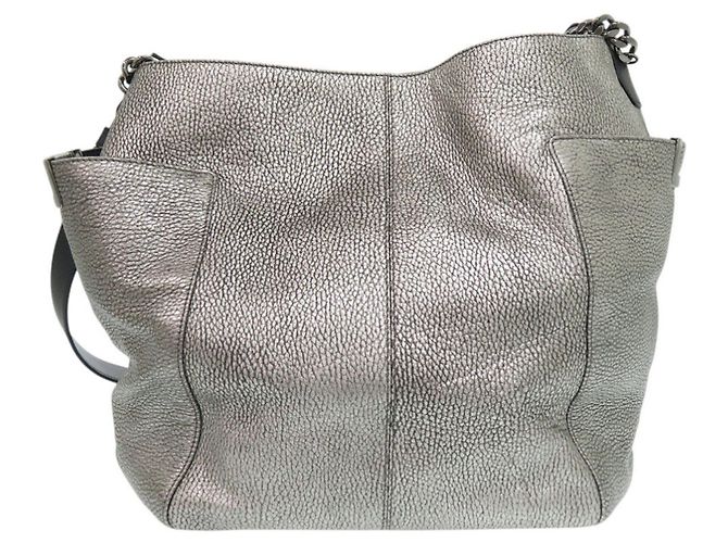 Borsa a spalla in pelle argento Jimmy Choo Nero - vista 2