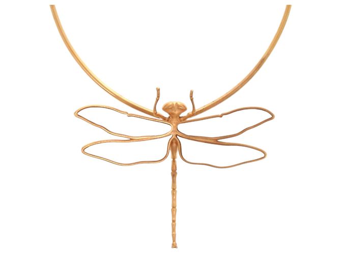 Collana Libellula Herbarium di Christian Dior D'oro - vista 3