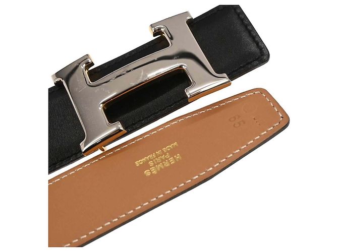 Hermès Constance Reversible Gürtel Leder Mittel Schwarz - Ansicht 3