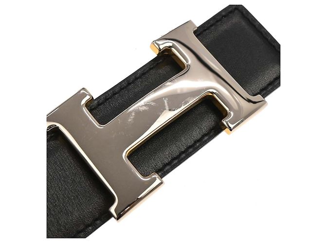 Hermès Constance Reversible Gürtel Leder Mittel Schwarz - Ansicht 4