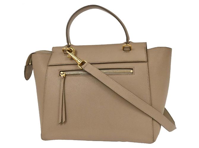 Belt Bag Céline Sac ceinture Celine en cuir de veau mini Beige - vue 2