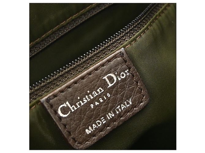 Borsa a spalla Trotter in tela Christian Dior Marrone - vista 4