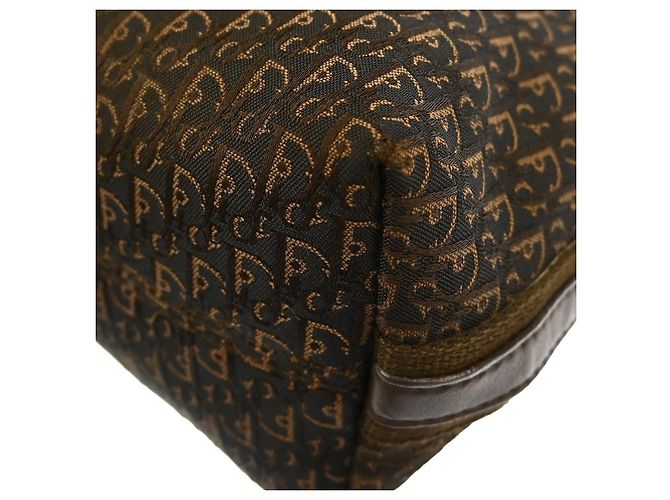 Borsa a spalla Trotter in tela Christian Dior Marrone - vista 6