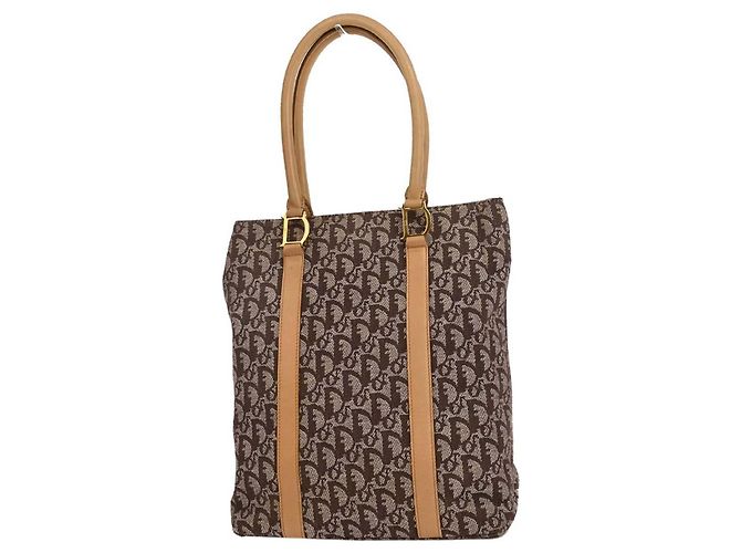 Borsa Trotteur in tela Christian Dior Marrone - vista 2