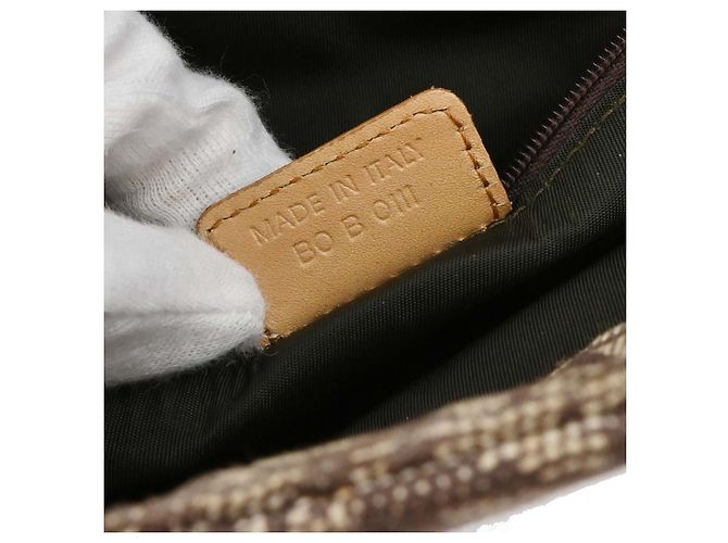 Borsa Trotteur in tela Christian Dior Marrone - vista 5
