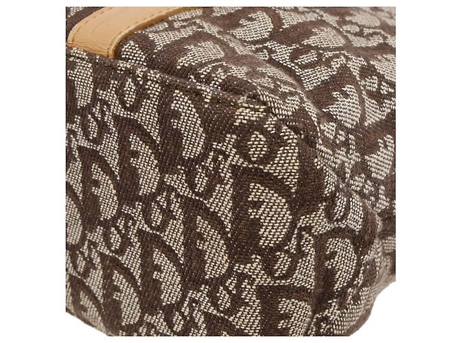 Borsa Trotteur in tela Christian Dior Marrone - vista 7