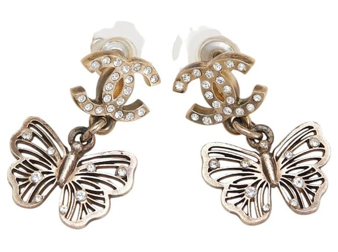 Orecchini a pendente a forma di farfalla Chanel Coco Mark D'oro - vista 2