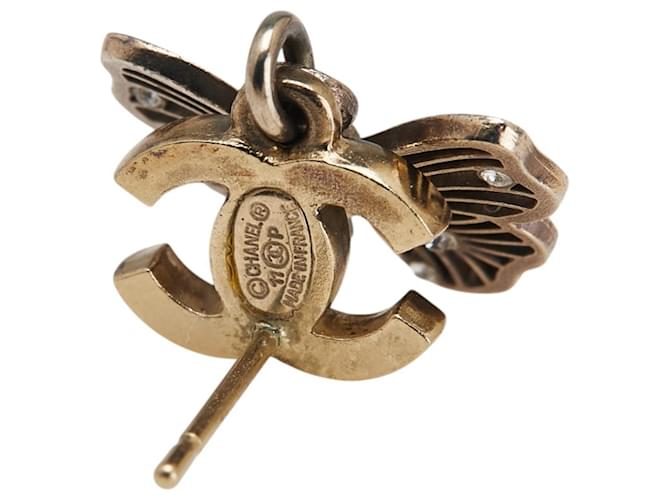 Orecchini a pendente a forma di farfalla Chanel Coco Mark D'oro - vista 4