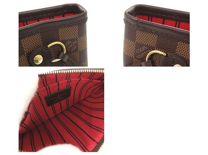 Bolso tote Louis Vuitton Neverfull PM Damier Brown Castaño - vista 10