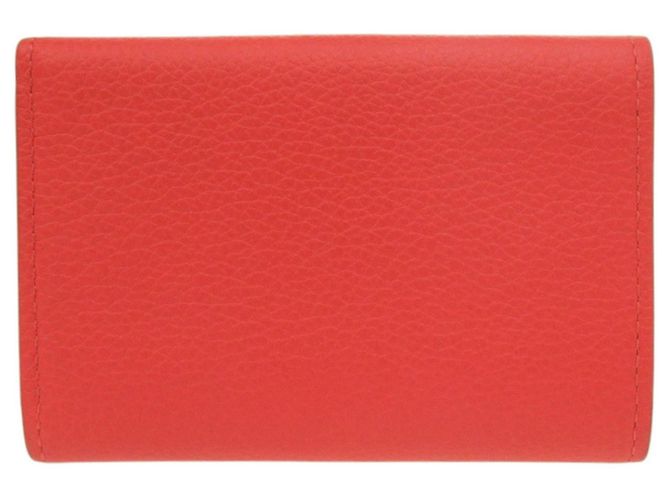 Rotes Leder-Trifold-Portemonnaie von Louis Vuitton - Ansicht 3