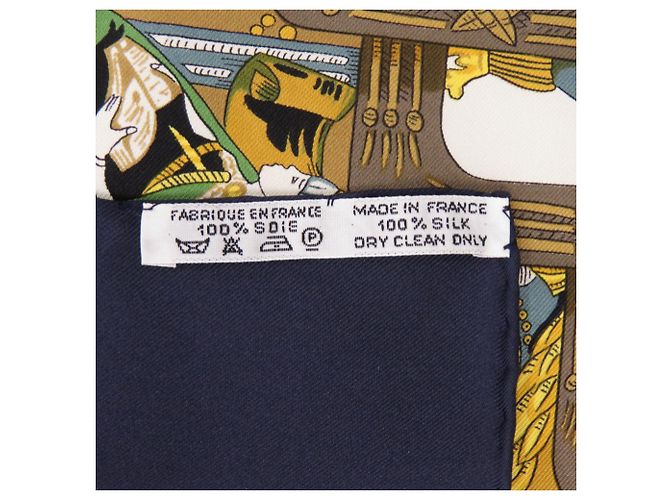 Silk In Foulard in Seta Hermès Carré 90 LE TAROT Nero Crudo - vista 4