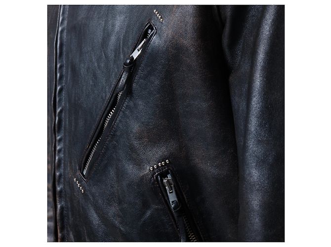 Autre Marque Lederjacke Hollywood Trading Company Braun - Ansicht 10