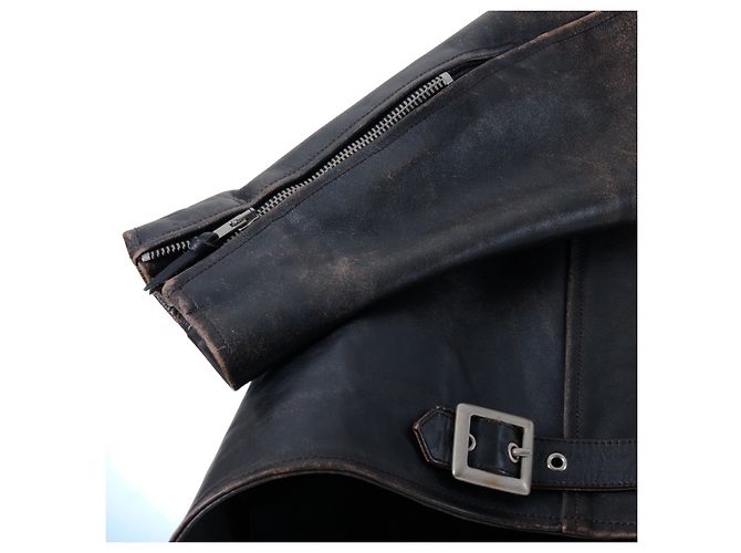 Autre Marque Lederjacke Hollywood Trading Company Braun - Ansicht 12