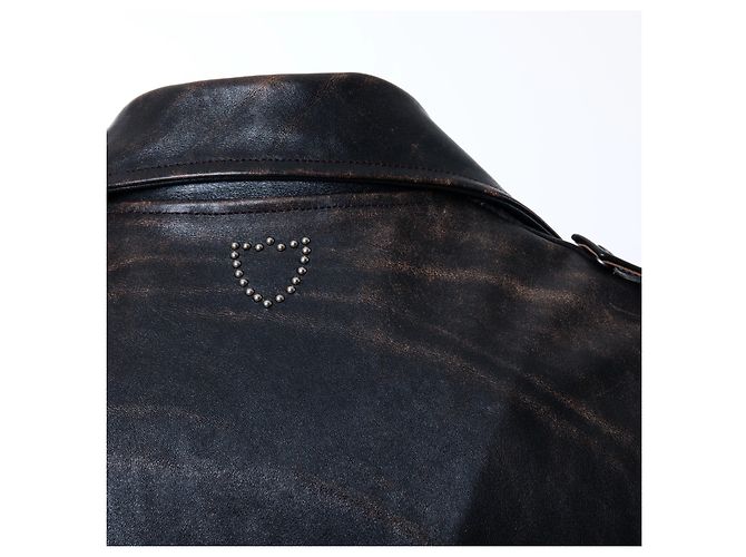 Autre Marque Lederjacke Hollywood Trading Company Braun - Ansicht 4